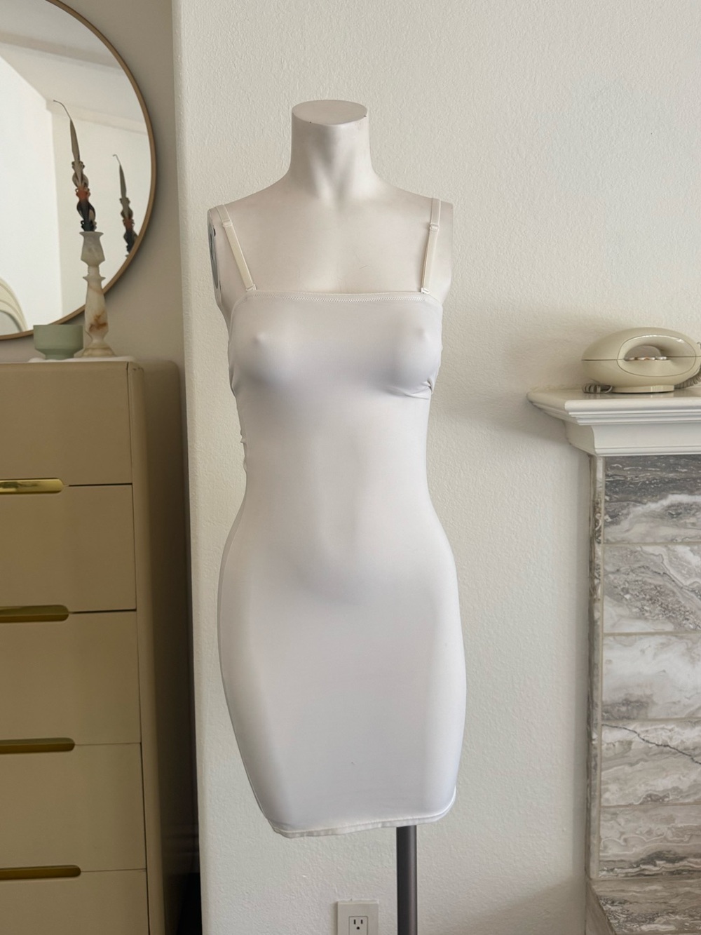 Vassarette White Sheer Slip with Delicate Trim